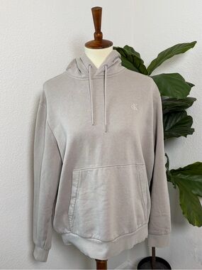 Calvin Klein Light Gray Men’s Hoodie Sweatshirt
